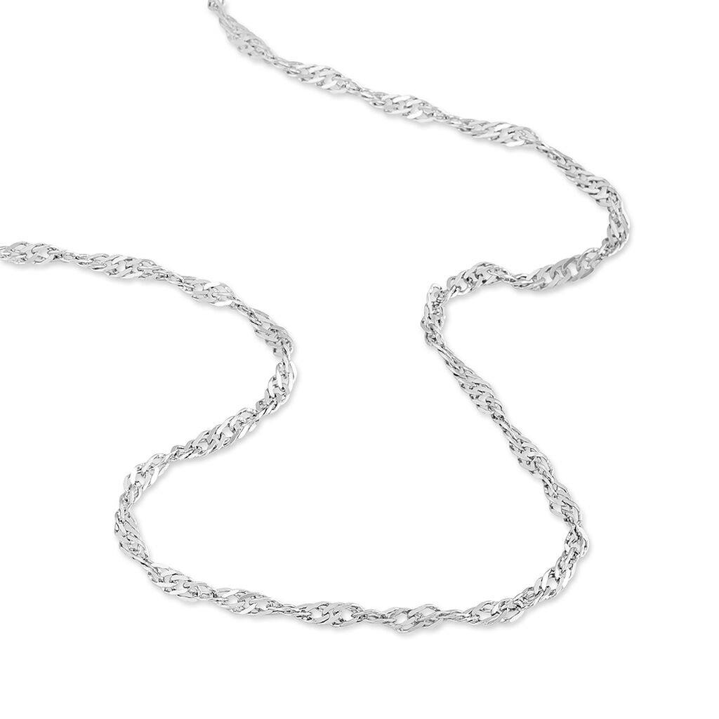 Chaîne Leliana Maille Singapour Or Blanc - Chaines Femme | Histoire d’Or