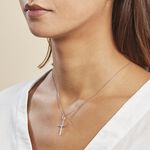 Pendentif Damian Croix Or Blanc - Pendentifs Bapt&ecirc;me Famille | Histoire d&rsquo;Or