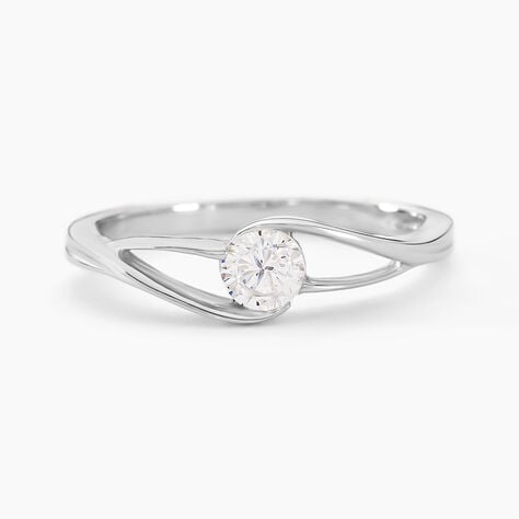 Bague Lysie Argent Blanc Oxyde De Zirconium - Bagues solitaires Femme | Histoire d&rsquo;Or
