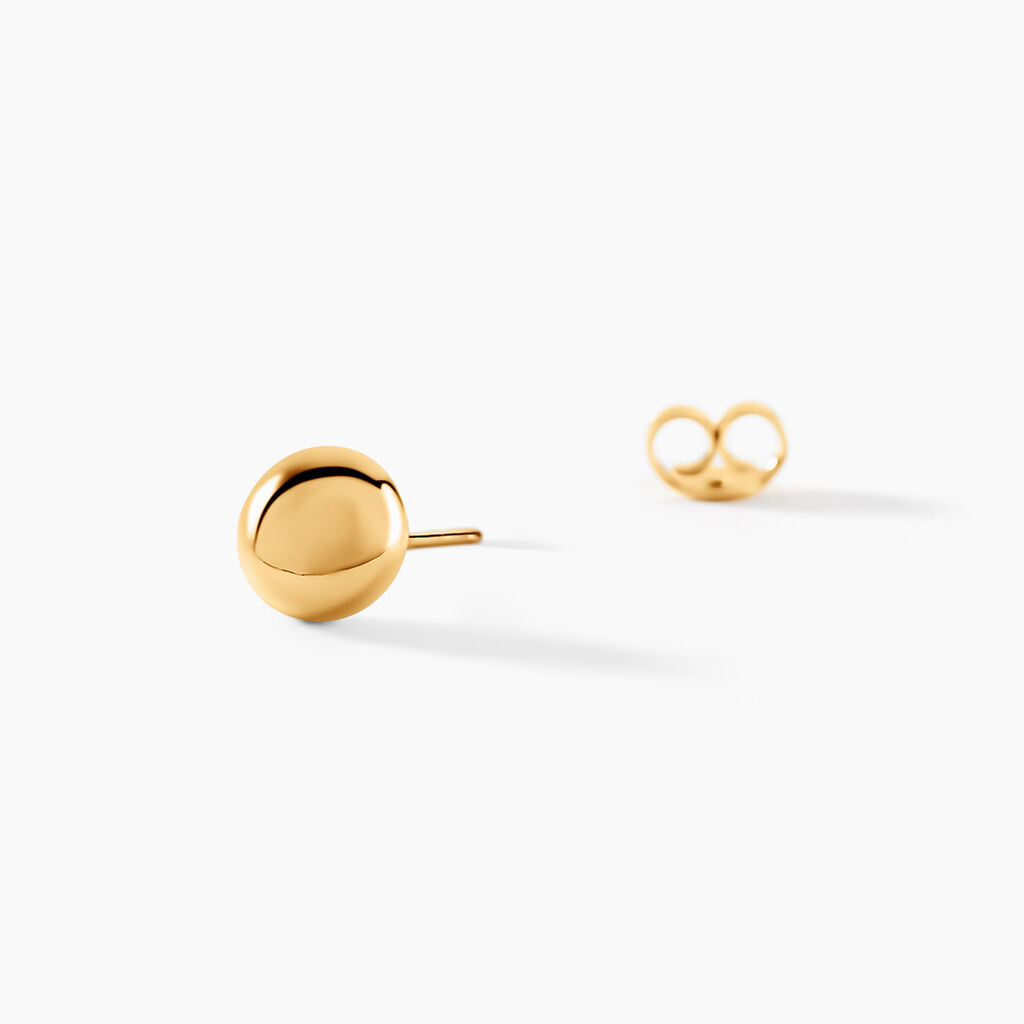 Boucles D'oreilles Puces Bernia Or Jaune - Clous d'oreilles Femme | Histoire d’Or