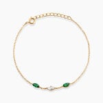 Bracelet Amazone Plaqu&eacute; Or Jaune Oxyde De Zirconium - Bracelets Femme | Histoire d&rsquo;Or
