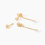 Boucles D'Oreilles Pendantes Isolia Plaqu&eacute; Or Jaune Oxyde De Zirconium - Boucles d'oreilles fantaisie Femme | Histoire d&rsquo;Or