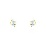 Boucles D'oreilles Puces Vrille Ovale Or Jaune Topaze - Clous d'oreilles Femme | Histoire d&rsquo;Or