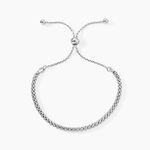 Bracelet Nahila Maille Popcorn Argent Blanc - Bracelets Femme | Histoire d&rsquo;Or