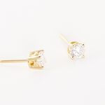 Boucles D'oreilles Puces Or Jaune Victoria Diamants - Clous d'oreilles Femme | Histoire d&rsquo;Or