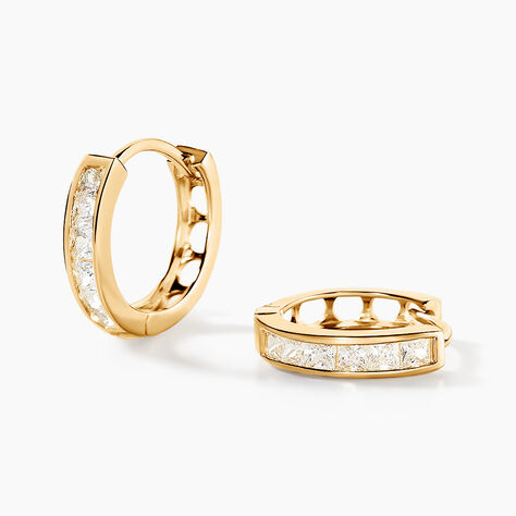 Créoles Ivria Or Jaune Oxyde De Zirconium - Boucles d'oreilles créoles Femme | Histoire d’Or
