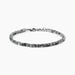 Bracelet Jourdan Acier Blanc Obsidienne H&eacute;matite - Bracelets Homme | Histoire d&rsquo;Or