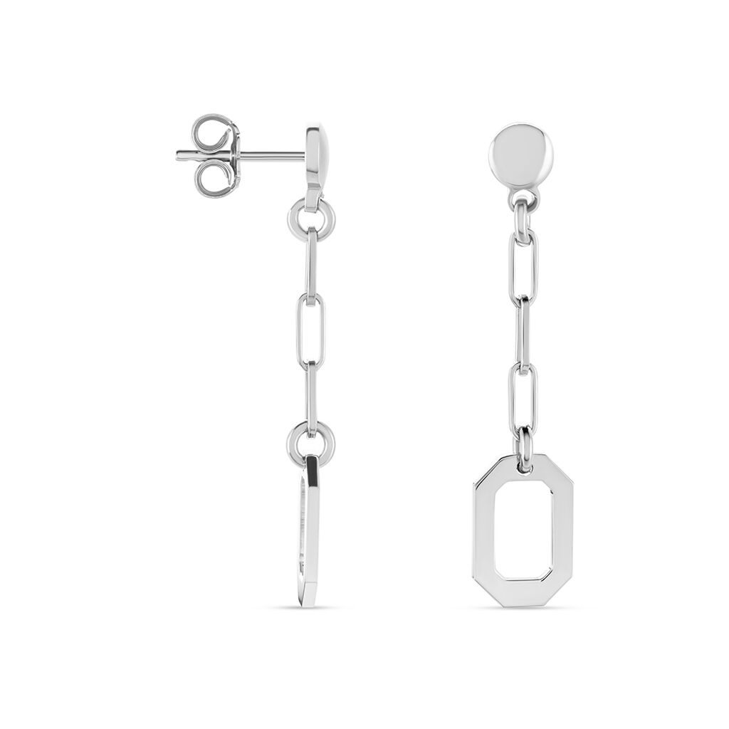 Boucles D'oreilles Pendantes Soho Argent Blanc - Boucles d'oreilles fantaisie Femme | Histoire d&rsquo;Or