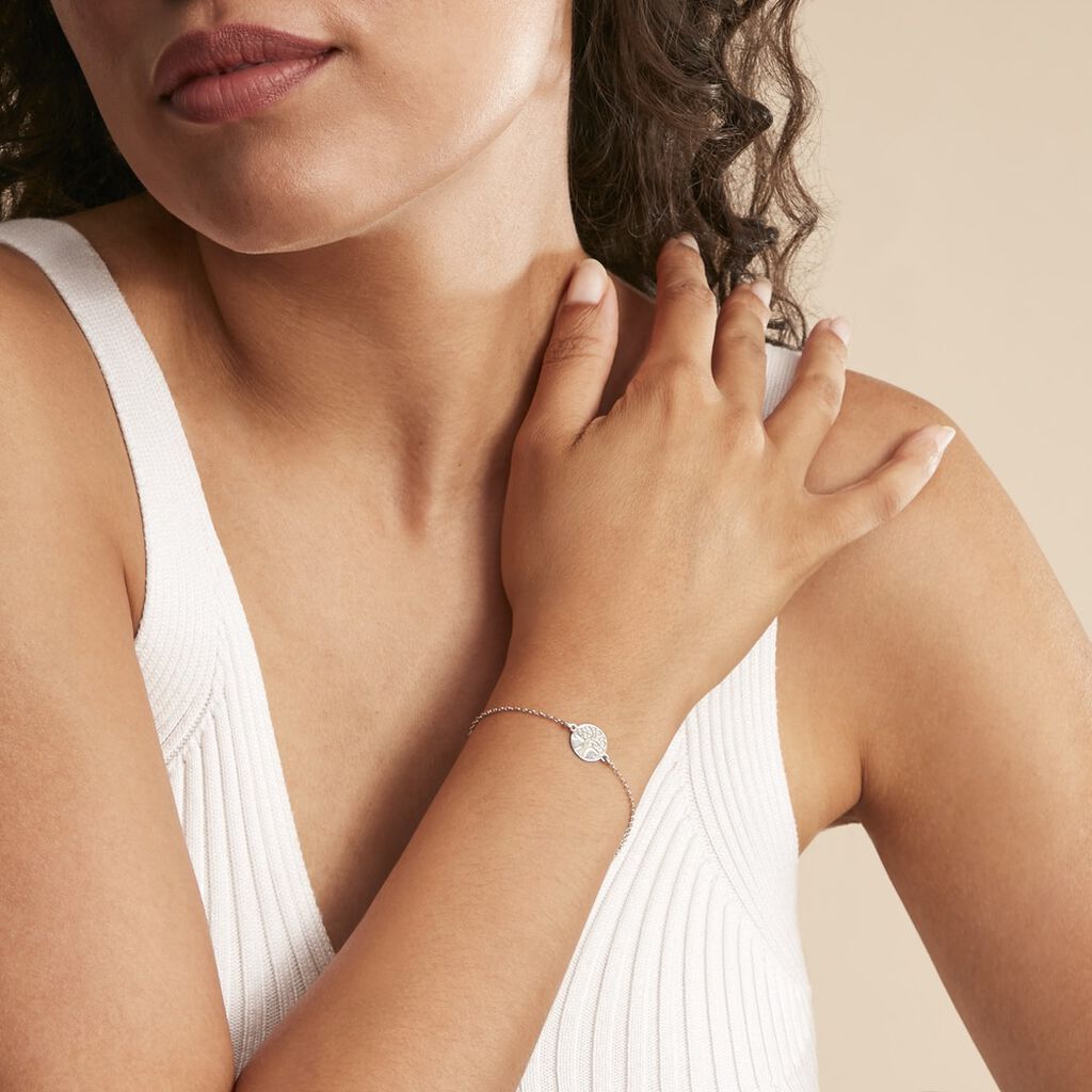 Bracelet Steenie Argent Blanc - Bracelets Femme | Histoire d’Or