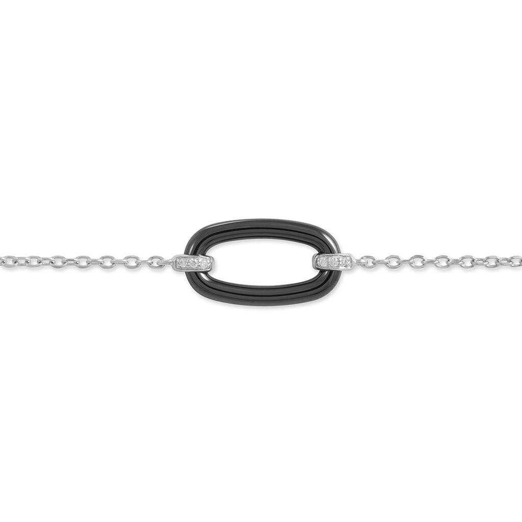 Bracelet Greta Argent Blanc Céramique Et Oxyde De Zirconium - Bracelets Femme | Histoire d’Or