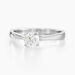 Bague Solitaire Fiona Or Blanc Diamant Synthetique - Bagues solitaires Femme | Histoire d’Or