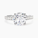 Bague Solitaire Terese Or Blanc Oxyde De Zirconium - Bagues solitaires Femme | Histoire d&rsquo;Or