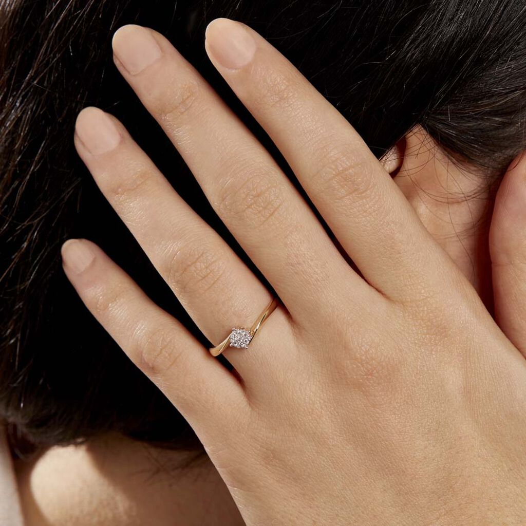 Bague Solitaire Lysia Or Jaune Diamant - Bagues solitaires Femme | Histoire d’Or