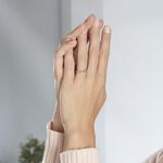 Alliance Fantaisie Diamantee Ruban Plat Or Bicolore - Alliances Unisex | Histoire d&rsquo;Or