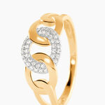 Bague Maillons Or Jaune Diamant - Bagues avec pierre Femme | Histoire d&rsquo;Or