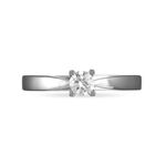 Bague Solitaire Loren Or Blanc Diamant - Bagues solitaires Femme | Histoire d&rsquo;Or