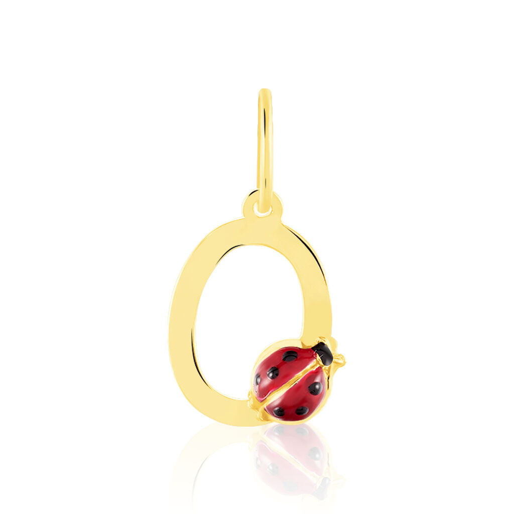 Pendentif Helidie Coccinelle Lettre Or Jaune