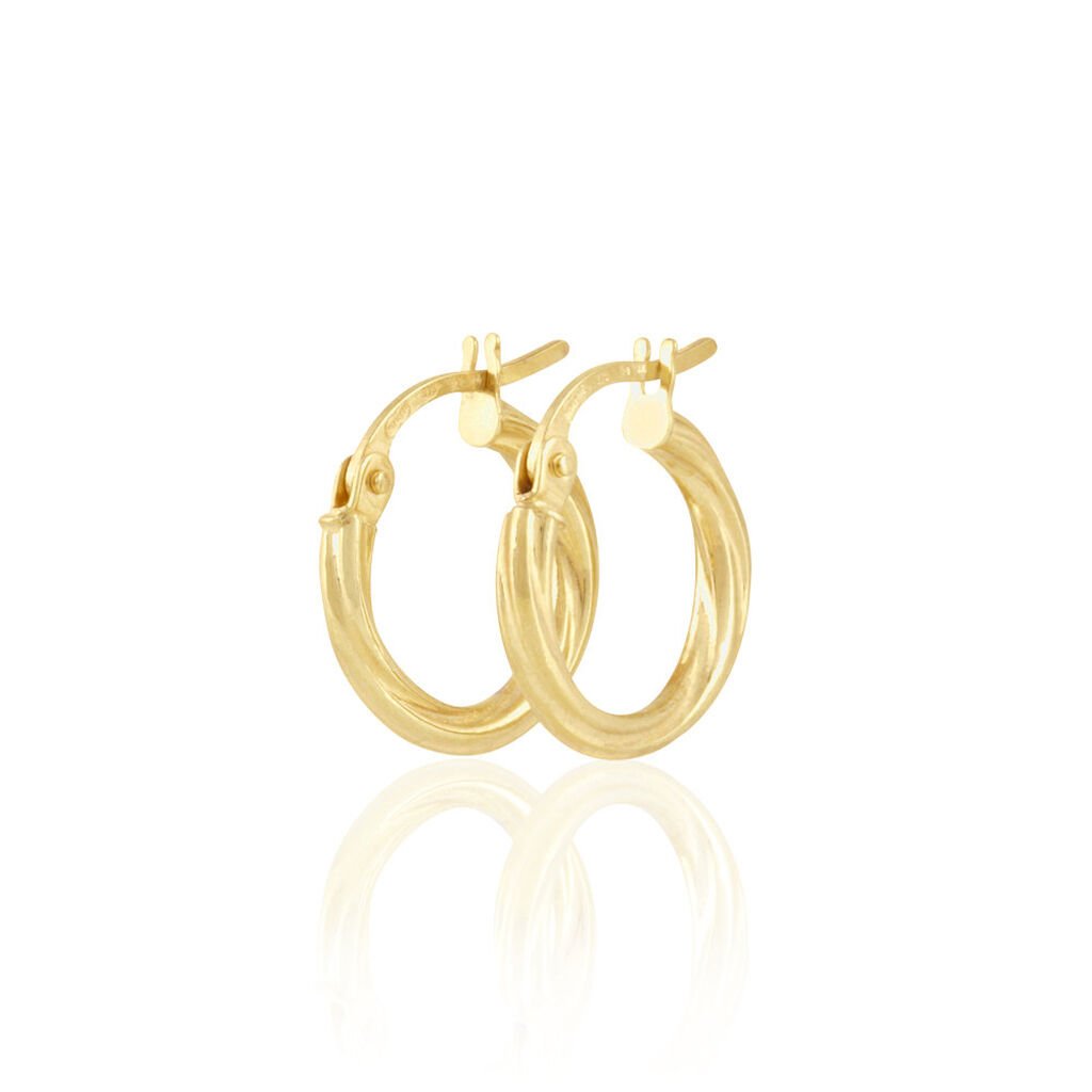 Créoles Youri Or Jaune - Boucles d'oreilles créoles Femme | Histoire d’Or