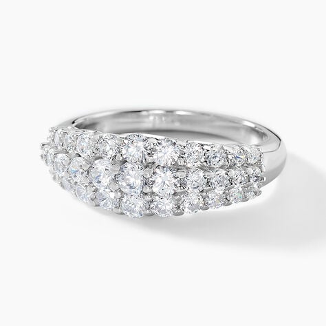 Bague Faustine Argent Blanc Oxyde De Zirconium - Bagues solitaires Femme | Histoire d&rsquo;Or