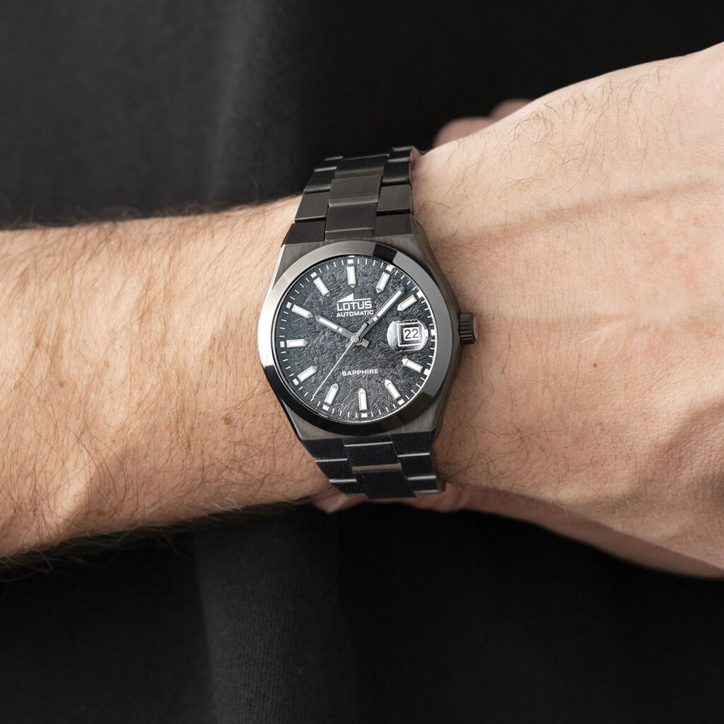 Montre Lotus Automatic 39 Nacre Noire - F&ecirc;te des p&egrave;res Homme | Histoire d&rsquo;Or