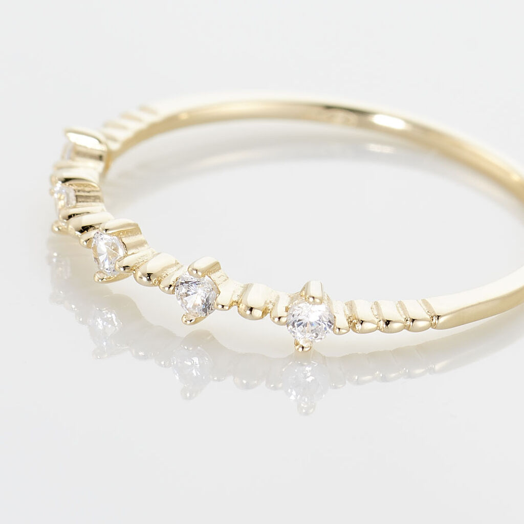 Bague Maximilienne Or Jaune Oxyde De Zirconium - Bagues avec pierre Femme | Histoire d’Or