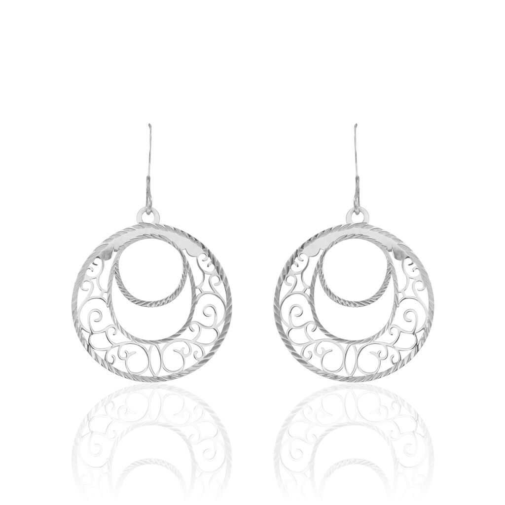 Boucles D'oreilles Pendantes Micaela Argent Blanc - Boucles d'oreilles fantaisie Femme | Histoire d’Or