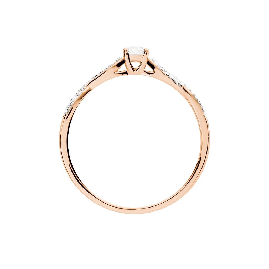 Bague Solitaire Livia Or Rose Diamant - Bagues solitaires Femme | Histoire d’Or