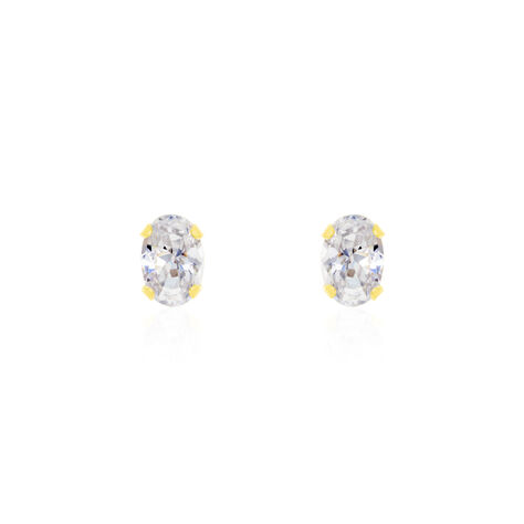 Boucles D'oreilles Puces Elea Or Jaune Oxyde - Clous d'oreilles Femme | Histoire d’Or
