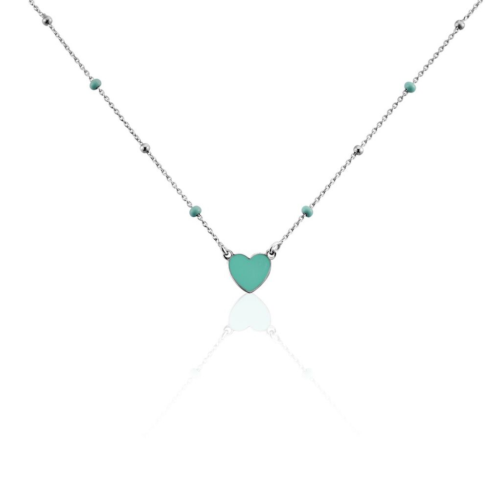 Collier Argent Blanc Augustine - Ras de cou Femme | Histoire d’Or