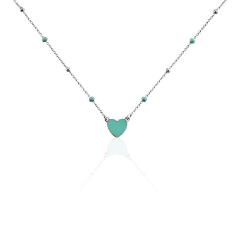 Collier Argent Blanc Augustine - Ras de cou Femme | Histoire d’Or