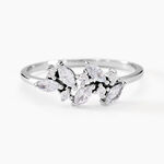Bague Fidelis Or Blanc Oxyde De Zirconium - Bagues avec pierre Femme | Histoire d&rsquo;Or