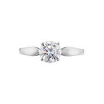 Bague Solitaire Or Blanc Caharus Oxyde De Zirconium - Bagues solitaires Femme | Histoire d&rsquo;Or