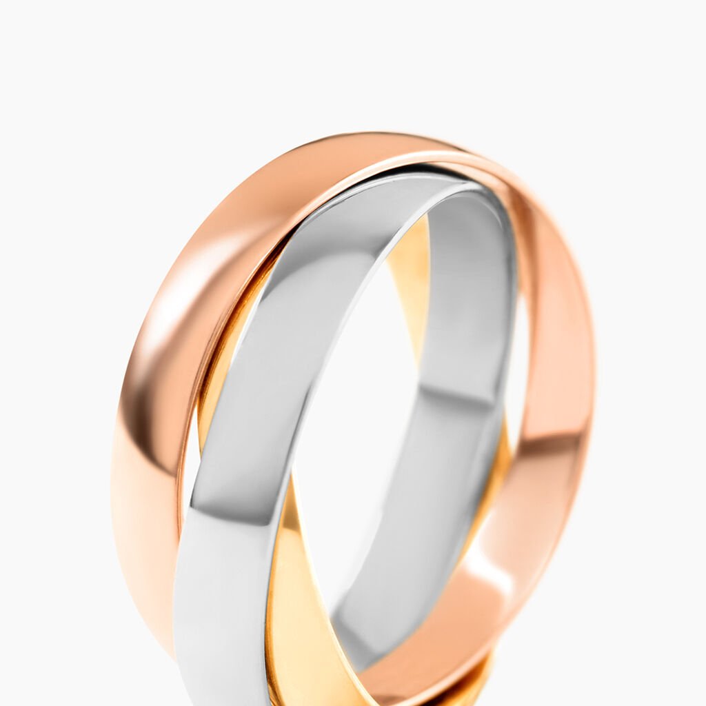 Alliance Entrelacee Ruban Plat Or Tricolore - Alliances Unisex | Histoire d&rsquo;Or