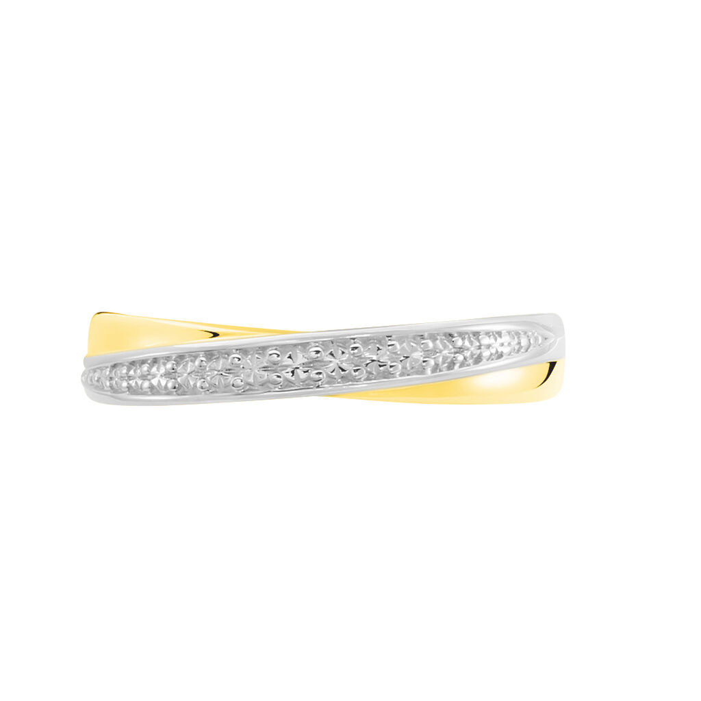 Alliance Maylisse Ruban Plat Or Bicolore - Alliances Femme | Histoire d’Or