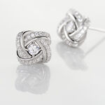 Boucles D'oreilles Puces Anasthase Argent Blanc Oxyde De Zirconium - Boucles d'oreilles fantaisie Femme | Histoire d&rsquo;Or