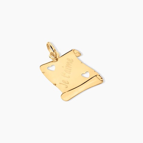Pendentif Sirona Parchemin Message Or Jaune - Pendentifs Famille | Histoire d’Or