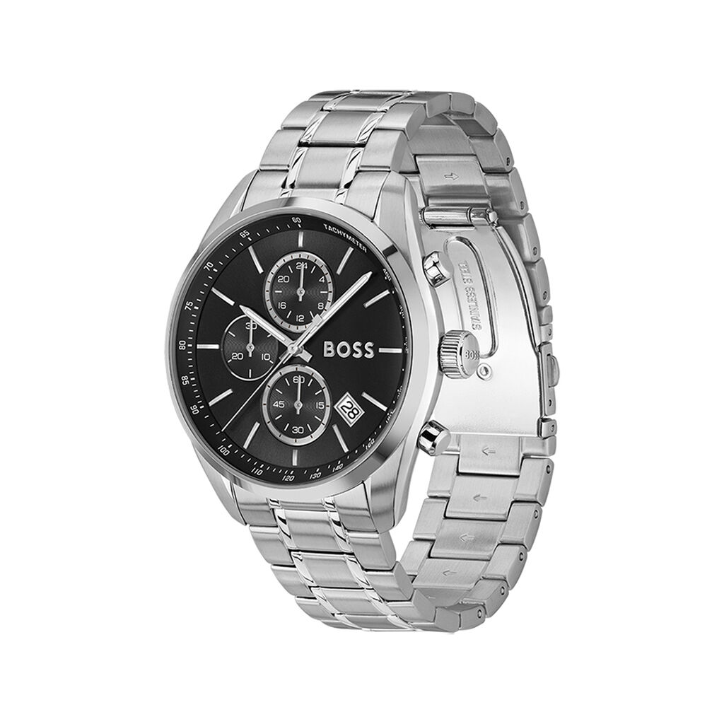 Montre Boss Grand Prix 44 Noir - F&ecirc;te des p&egrave;res Homme | Histoire d&rsquo;Or