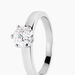 Bague Natalia Ld Platine Blanc Diamant Synth&eacute;tique - Bagues solitaires Femme | Histoire d&rsquo;Or