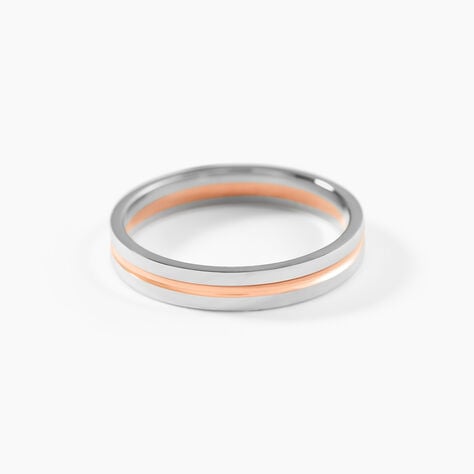 Alliance Liseret Ruban Plat Or Bicolore - Alliances Unisex | Histoire d&rsquo;Or