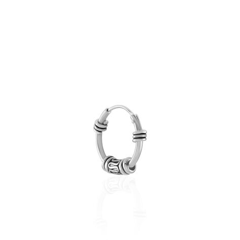 Créole Unitaire Ian Argent Blanc - Boucles d'oreilles créoles Homme | Histoire d’Or