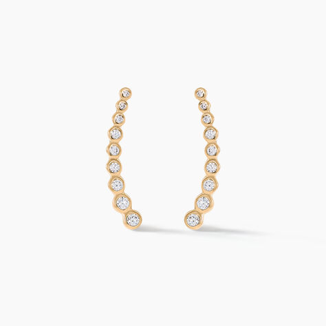 Boucles D'oreilles Grimpantes Plaqué Or Jaune Nazeli Oxyde - Boucles d'oreilles fantaisie Femme | Histoire d’Or