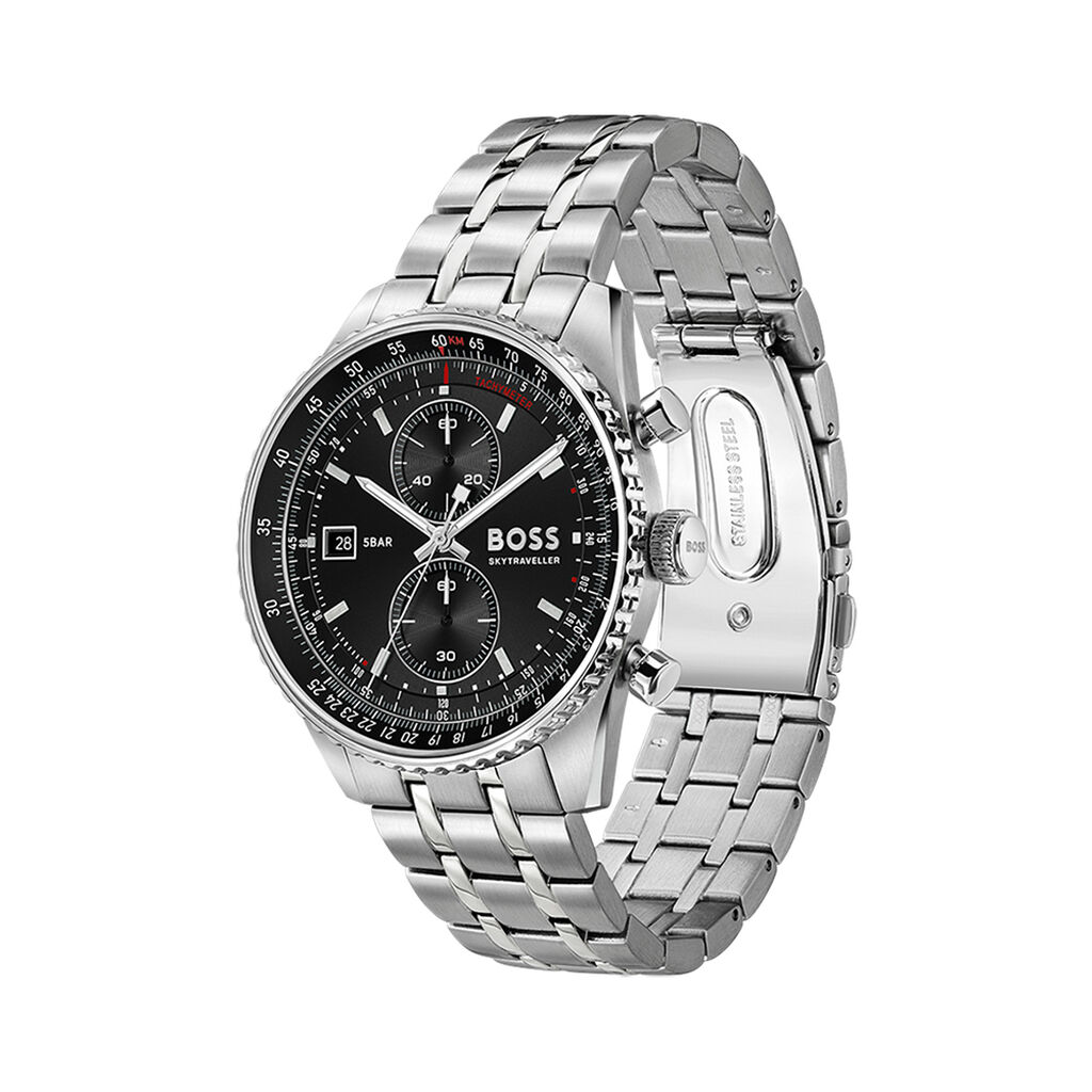 Montre Hugo Boss Skytraveller Pro Noir - Montres Homme | Histoire d&rsquo;Or