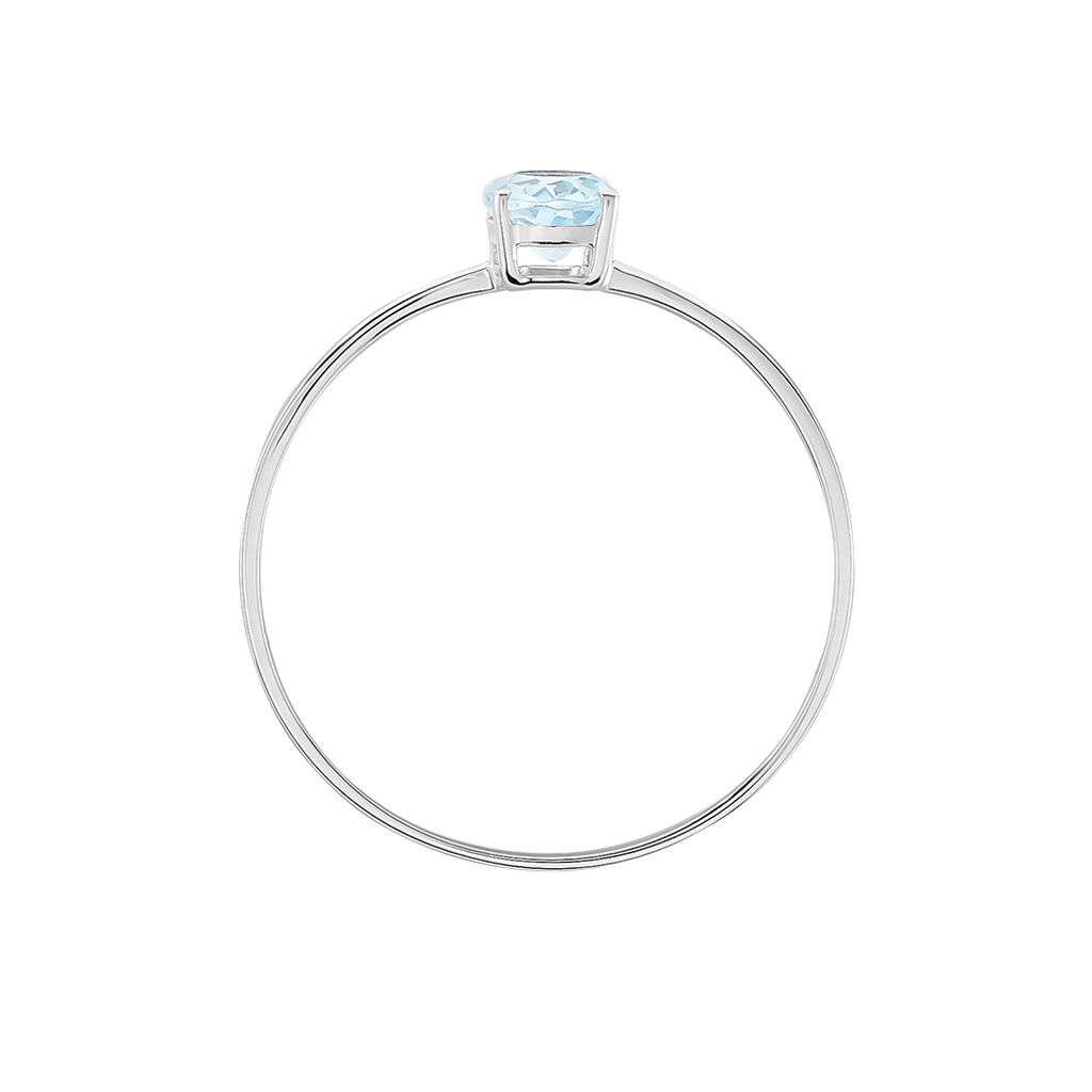 Bague Valentino Or Blanc Topaze - Bagues solitaires Femme | Histoire d’Or