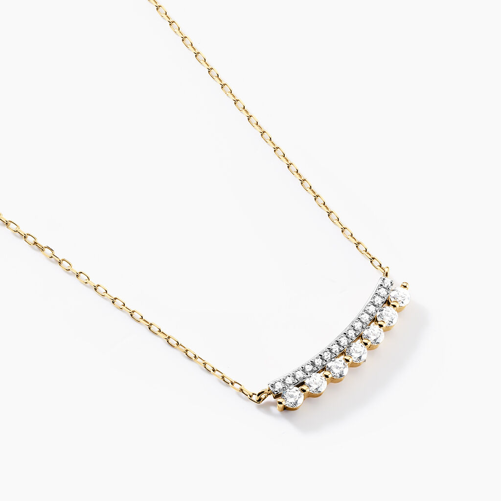 Collier Drake Or Jaune Oxyde De Zirconium - Colliers Femme | Histoire d’Or