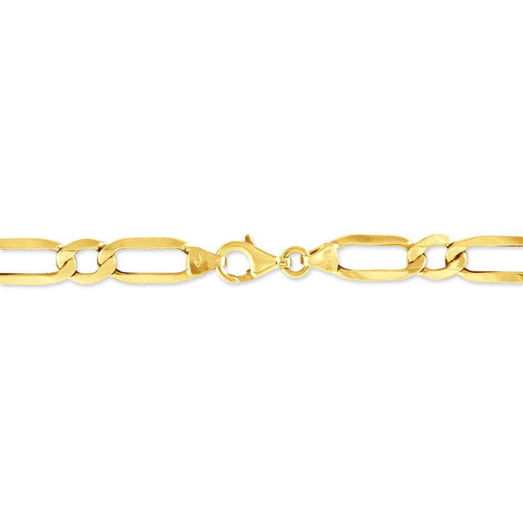 Bracelet Or Jaune Maille Alternée - Bracelets chaîne Homme | Histoire d’Or