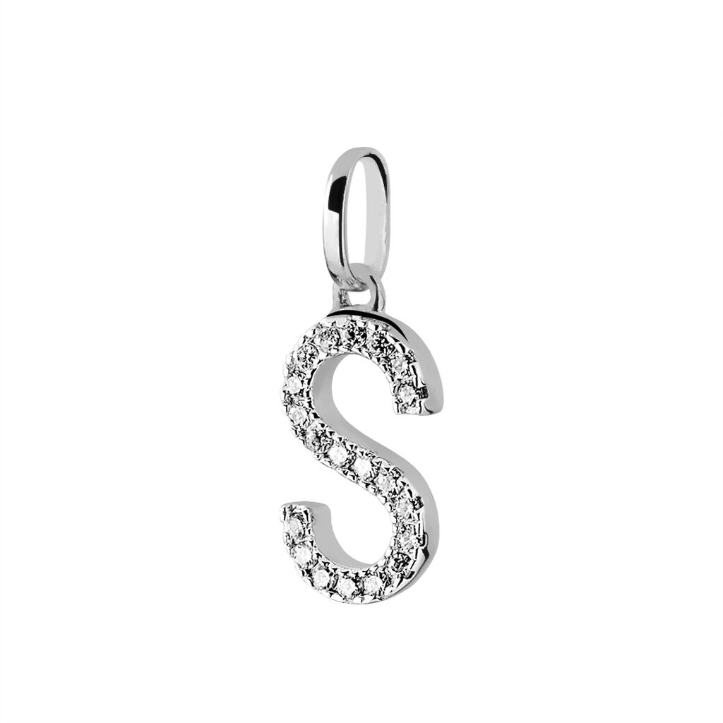 Pendentif Klementine Or Blanc Oxyde De Zirconium - Pendentifs Femme | Histoire d’Or