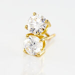 Boucles D'oreilles Puces 4 Griffes Or Jaune Diamant Synthetique - Clous d'oreilles Femme | Histoire d&rsquo;Or