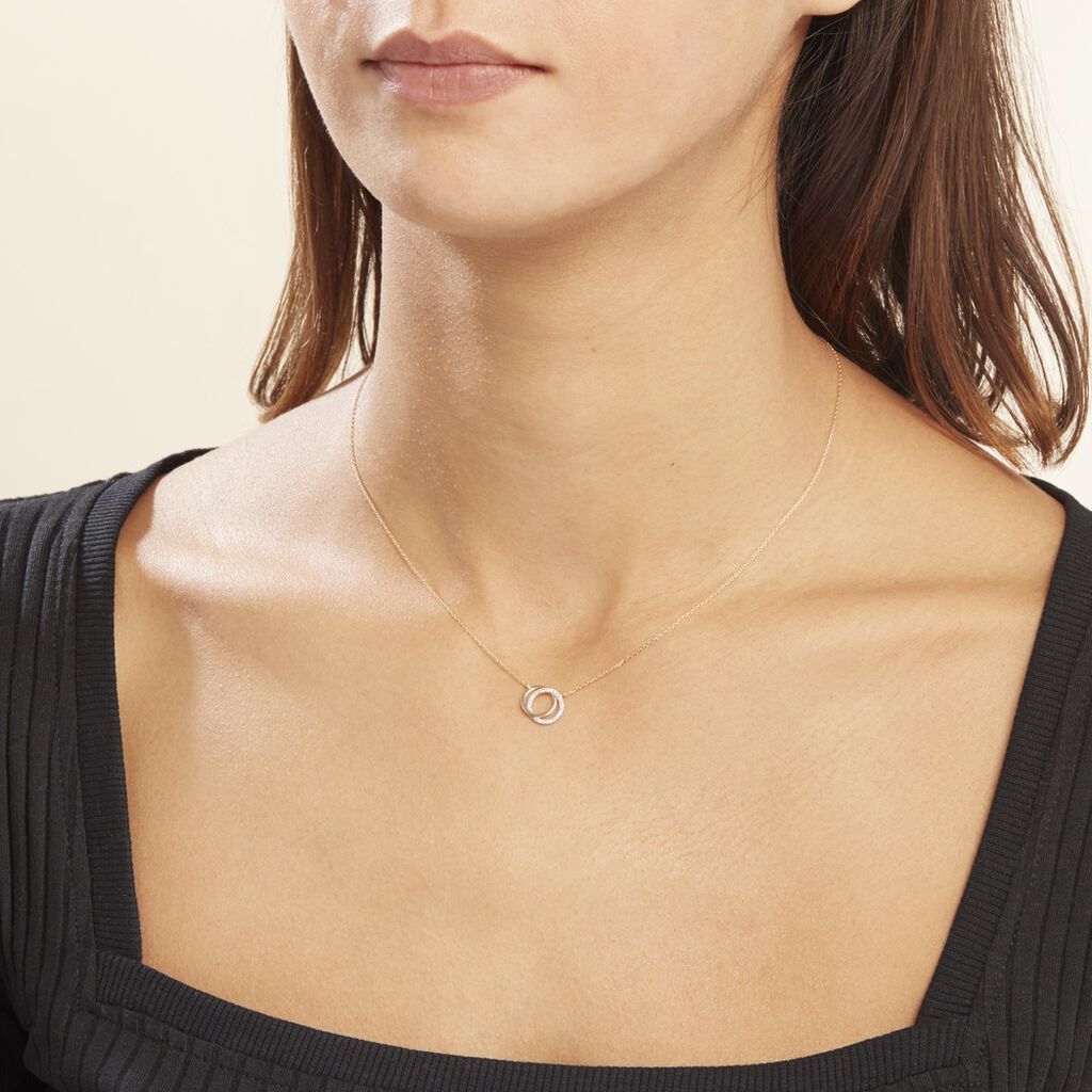 Collier Or Jaune Tresha Diamants - Colliers Femme | Histoire d’Or