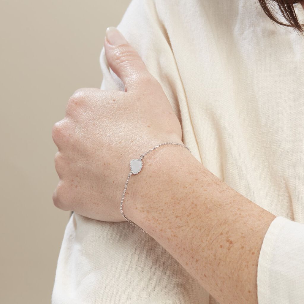 Bracelet Argent Blanc Paros - Bracelets Femme | Histoire d’Or