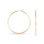 Cr&eacute;oles Ada Lisse Plaqu&eacute; Or Jaune - Boucles d'oreilles cr&eacute;oles Femme | Histoire d&rsquo;Or